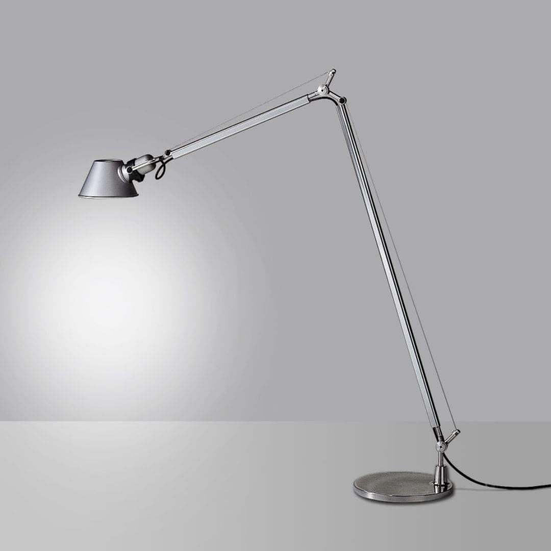 Artemide Tolomeo Reading gulvlampe i aluminium med leddelt arm